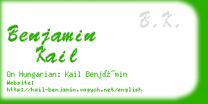 benjamin kail business card